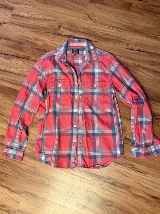 J. Crew Other - Men's Red Plaid Button-Up Shirt